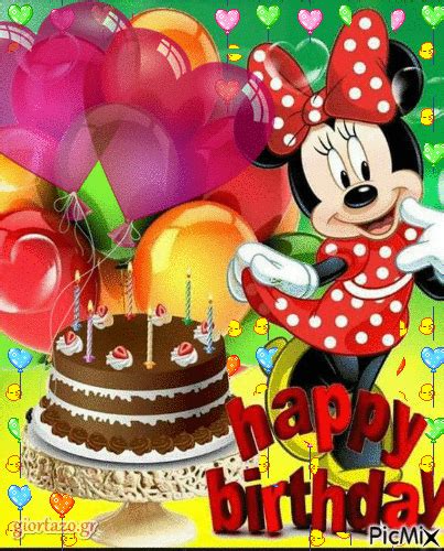 Minnie Heart Birthday Balloon Gif birthday happy birthday happy birthday images birthday gifs ...