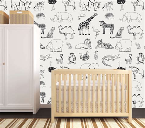 Safari Animal Wallpaper for nursery | Safari nursery walls, Nursery wallpaper, Safari nursery ...