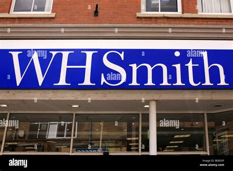 WH Smith Stationery and news store sign Stock Photo - Alamy