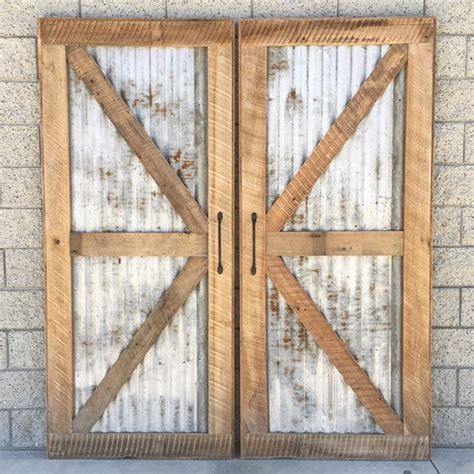 53 Creative and Gorgeous DIY Barn Door Plans and Ideas Metal Barn, Barn Wood, Rustic Barn, Metal ...