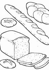 Bread Loaf Coloring Page Sketch sketch template