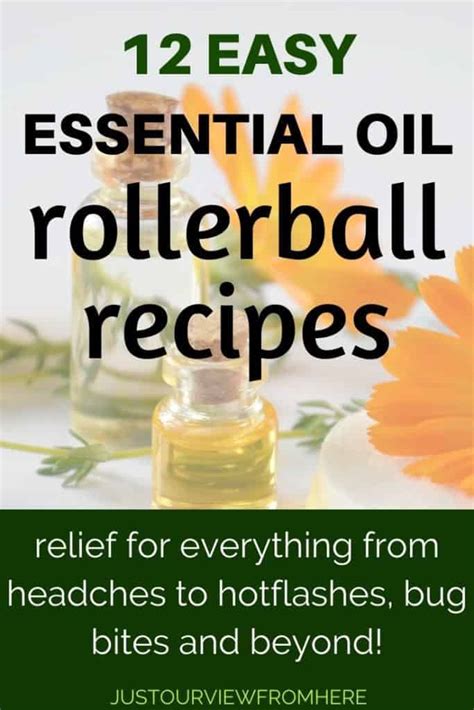 12 Easy Essential Oil DIY Rollerball Recipes ~ Just Our View From Here