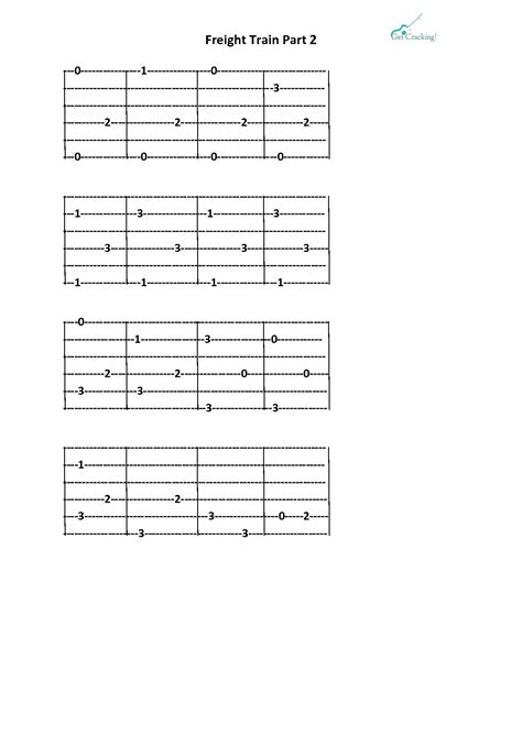 Freight Train Tabs Part 2 – getcrackingguitar