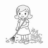 Free Rake Coloring Pages – Coloring Corner sketch template