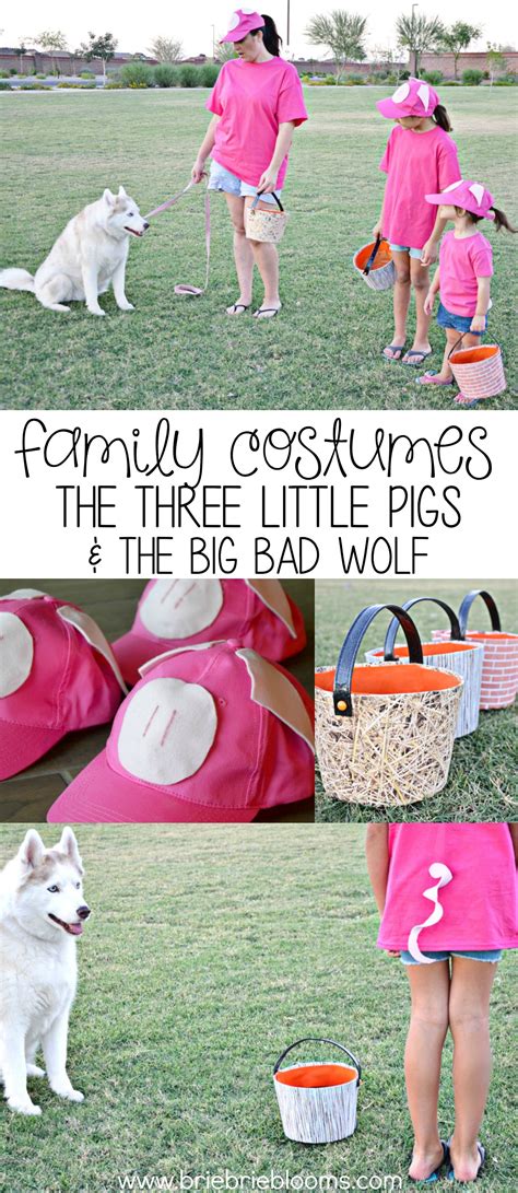 Family Costumes | The Three Little Pigs and The Big Bad Wolf - Brie Brie Blooms