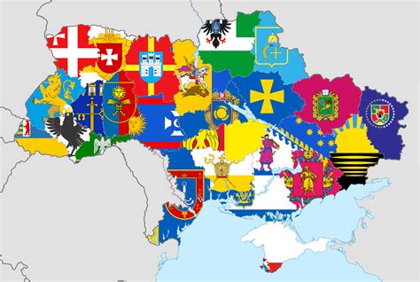 Map with flags of regions of Ukraine : r/vexillology