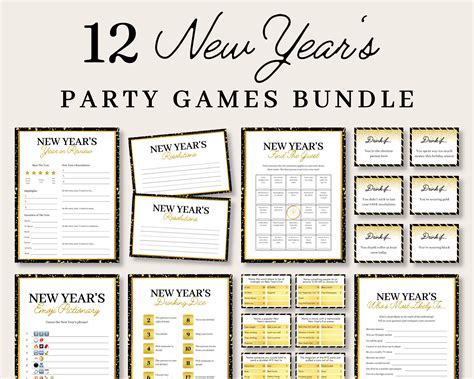 New Years Party Game Bundle New Years Eve Party Games - Etsy