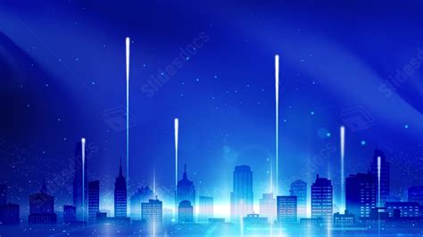 Blue Science Technology City Powerpoint Background For Free Download - Slidesdocs