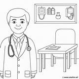 Coloring Page Of The doctor Physician Download Or Print For Free sketch template