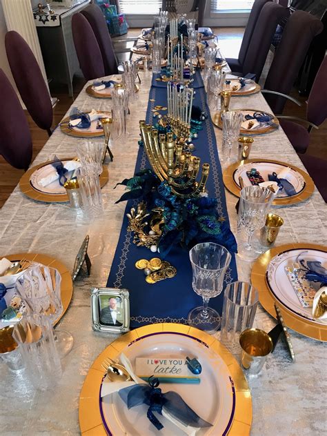 Hanukkah 2017, Table Settings, Place Settings, Tablescapes