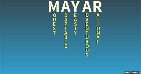 The meaning of mayar - Name meanings