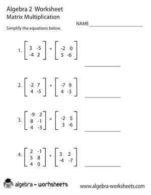 Free Printable Algebra 2 Worksheets - Also Available Online