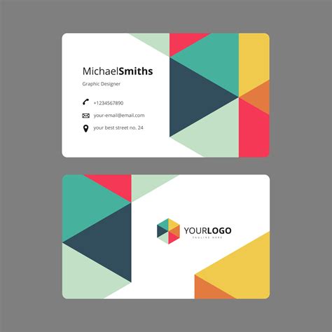 Graphic Design Business Card Template 180339 Vector Art at Vecteezy