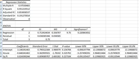 Excel Regression Analysis Output Explained - Statistics How To