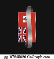 16 Bermuda Flag Ribbon Banner Design Clip Art | Royalty Free - GoGraph