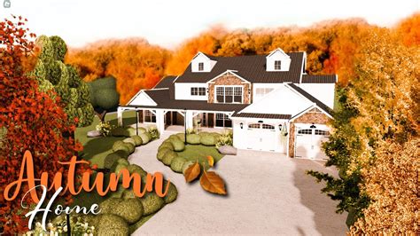 Fall Suburban Home Bloxburg Speedbuild - YouTube