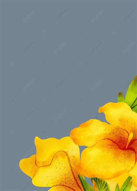 Blue Gray High End Exquisite Floral Background, Blue Gray, Yellow, Exquisite Background Image ...