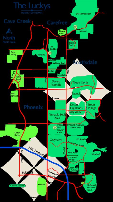 North Scottsdale Real Estate North Scottsdale Map - The Luckys North Scottsdale