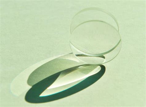 Two Convex Lens Create Refraction and Reflection of Natural Light. Stock Image - Image of ...