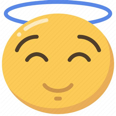 Angel, emoji, emoticon, happiness, happy, smile, smiling icon - Download on Iconfinder