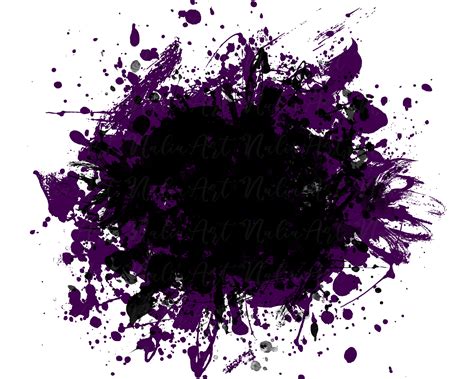 Background Paint Splatter Purple Black Splash Frame Splatter Background ...