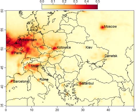 Nitrogen Dioxide (NO2): Europe air pollution - Climate Wikience Climate ...