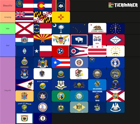 USA state flags : r/tierlists