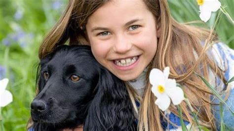 New photo of Princess Charlotte with family dog - as William and Kate ...