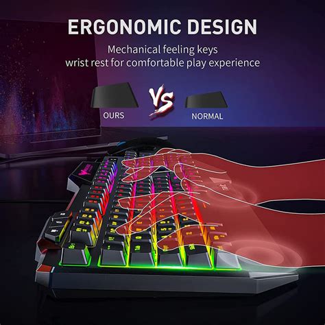 HAVIT HV-KB558CM Gaming Keyboard and Mouse Combo (Rainbow Backlit)