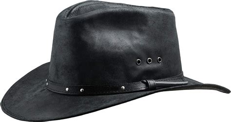 Sterkowski Cattle Leather Classic Western Cowboy Outback Hat : Amazon ...