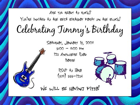 FREE Printable Music Themed Birthday party Invitations | Download Hundreds FREE PRINTABLE ...