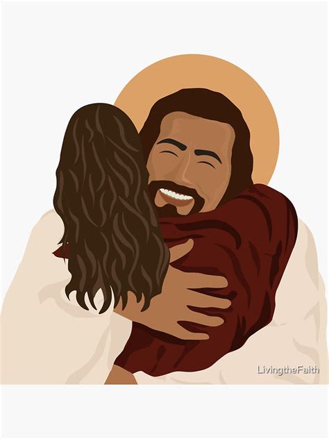 "Jesus Hug | Jesus Hugging | Catholic Christian Gift" Sticker for Sale by LivingtheFaith | Redbubble