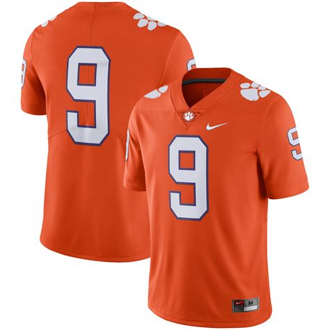 Men's Nike #9 Orange Clemson Tigers Team Color Limited Football Jersey