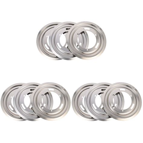 HOMEMAXS 9 Pcs Gas Stove Drip Pans Stove Burner Trays Stainless Steel Range Pans Kitchen ...