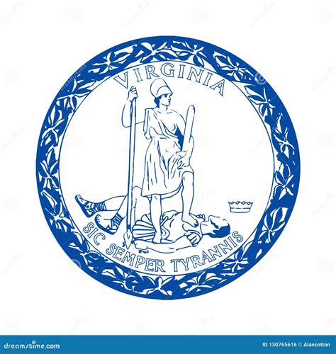 Virginia Seal stock illustration. Illustration of seal - 130765616