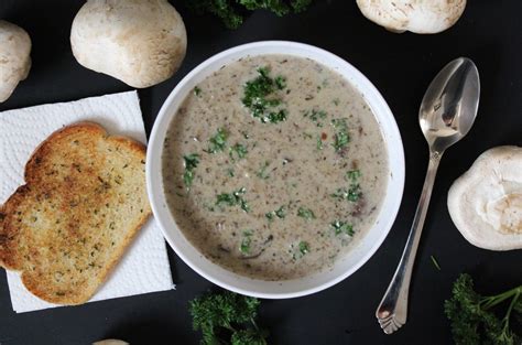 Roasted Mushroom and Brie Soup - Zest & Simmer