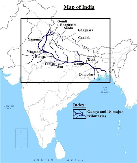 Ganga Yamuna River Map