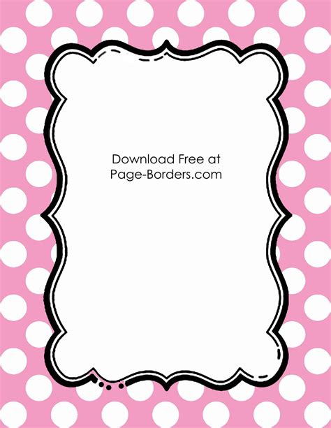 Free Polka Dot Border Templates in 16 Colors | Instant Download