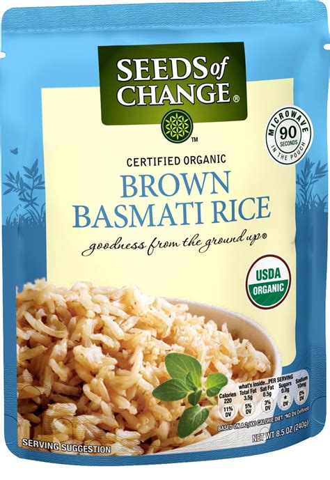 SEEDS OF CHANGE Organic Brown Basmati Rice, 8.5oz - Walmart.com