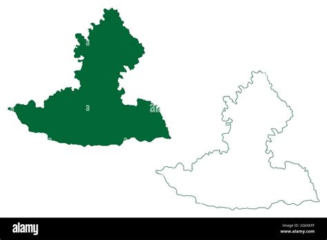 Jalandhar district (Punjab State, Republic of India) map vector ...