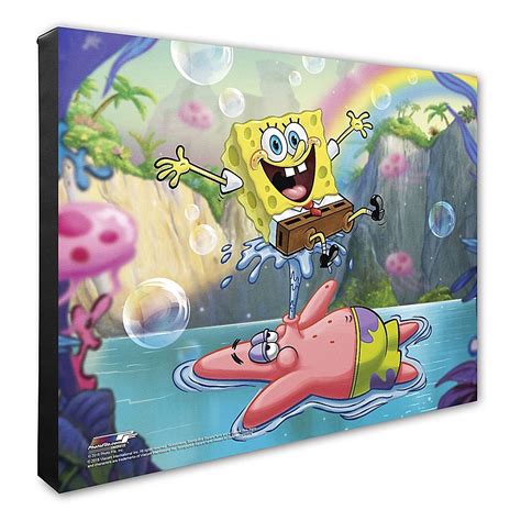 Spongebob Squarepants 16" X 20" Canvas Photo Wall Art Multi | Spongebob painting, Canvas photo ...