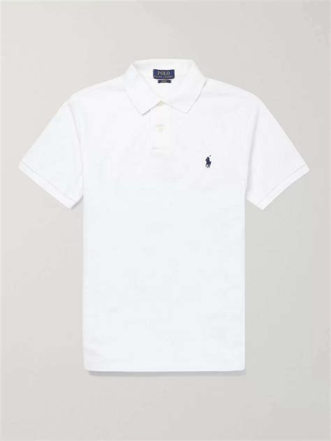 White Slim-Fit Cotton-Piqué Polo Shirt | POLO RALPH LAUREN | MR PORTER