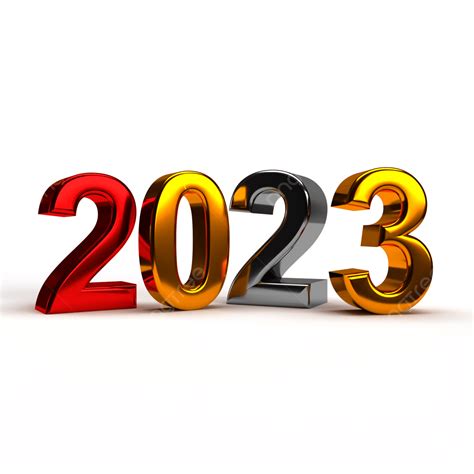 2023 Gold 3d Rendering, New Year 2023, Gold 3d 2023, 2023 Gold 3d PNG Transparent Clipart Image ...