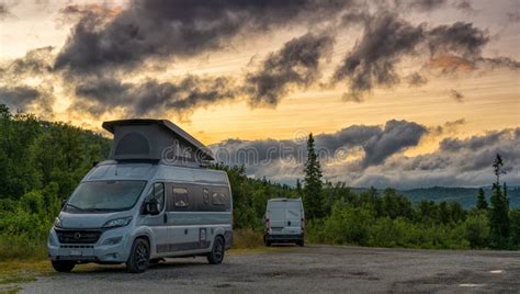 Camper van in wilderness stock image. Image of lifestyle - 33978887