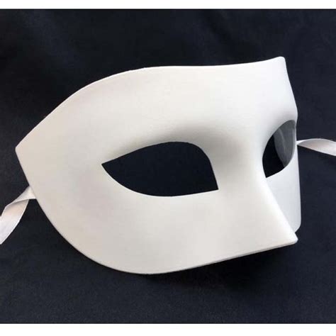 White Blank Venetian Half Mask - Cappel's