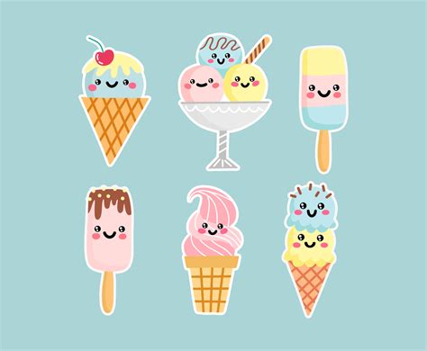 Ice Cream Characters Vector Vector Art & Graphics | freevector.com