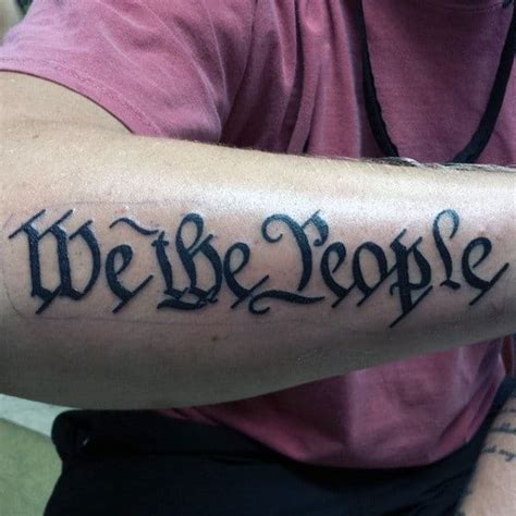 60 We The People Tattoo Designs For Men - Constitution Ink Ideas