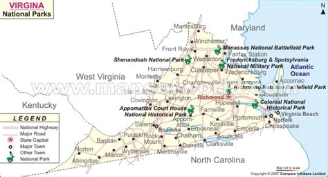 National Parks In Virginia Map - Alvina Margalit