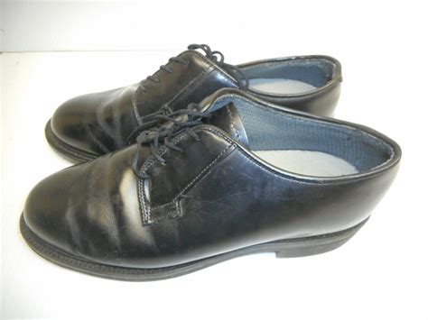 Bates 00968 Uniform Shoes Wide Black Leather Lace Up Oxfords Size 6-12 | eBay