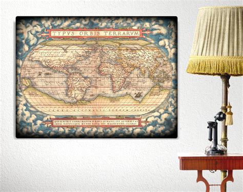 Old World Map Canvas Print Antique Canvas World Map Large - Etsy